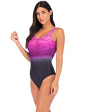 Summervivi-Gradient One Piece Swimsuit Purple Sexy Swimsuit