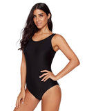 Summervivi-Gradient One Piece Swimsuit Black Sexy Swimsuit
