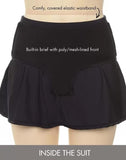Summervivi-V-Neck Twist Tankini Set With Side Slit Skirt