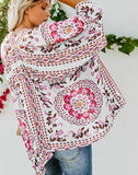 Summervivi-White Printed Blouse Cover Up