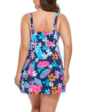 Summervivi-Paradise Floral Two-Piece Swim Dress Set